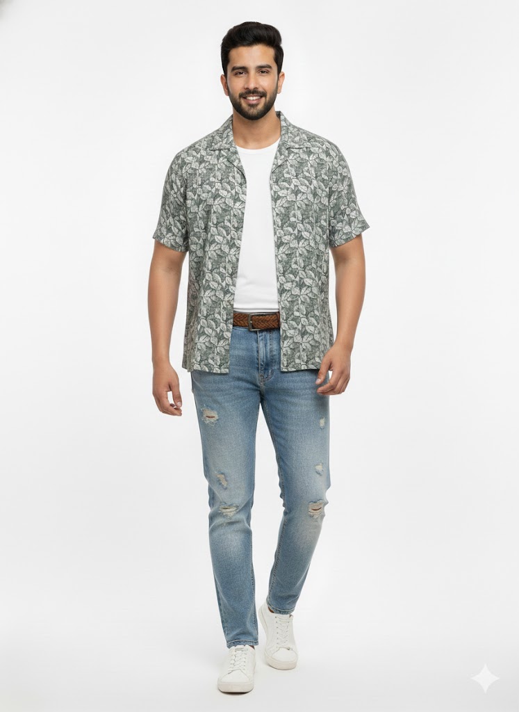 Men’s Casual half sleeve resort shirt for summer RSCCHS-01