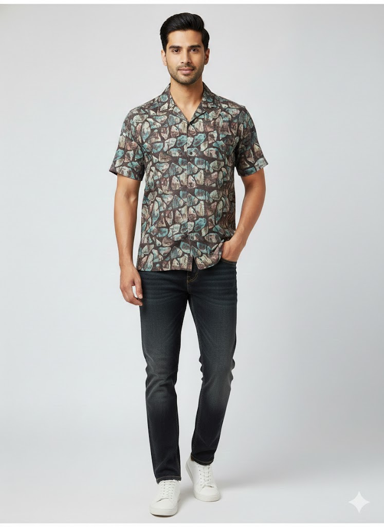 Men’s Casual half sleeve resort shirt for summer  RSCCHS-02