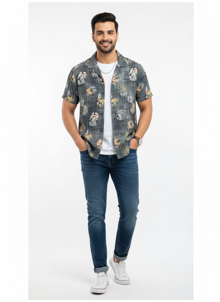 Men’s Casual half sleeve resort shirt for summer  RSCCHS-05