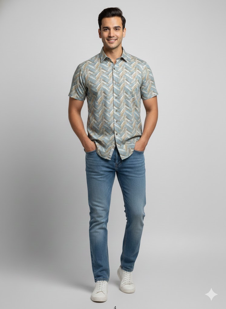 Men’s Regular Collar half sleeve shirt for summer RGCCHS-02