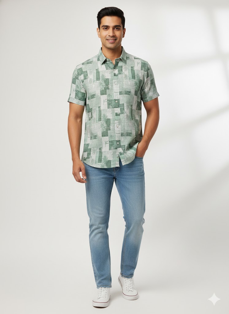 Men’s Regular Collar half sleeve shirt for summer RGCCHS-05