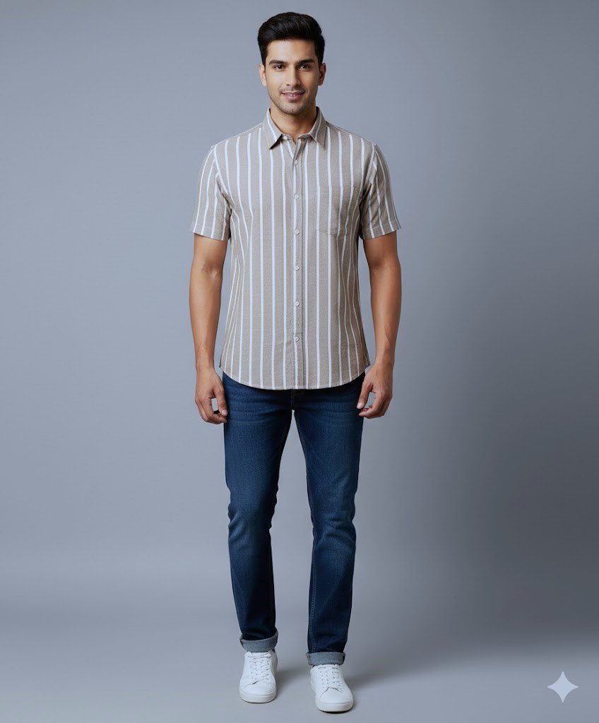 Men’s Regular Collar half sleeve shirt for summer RGCCHS-07